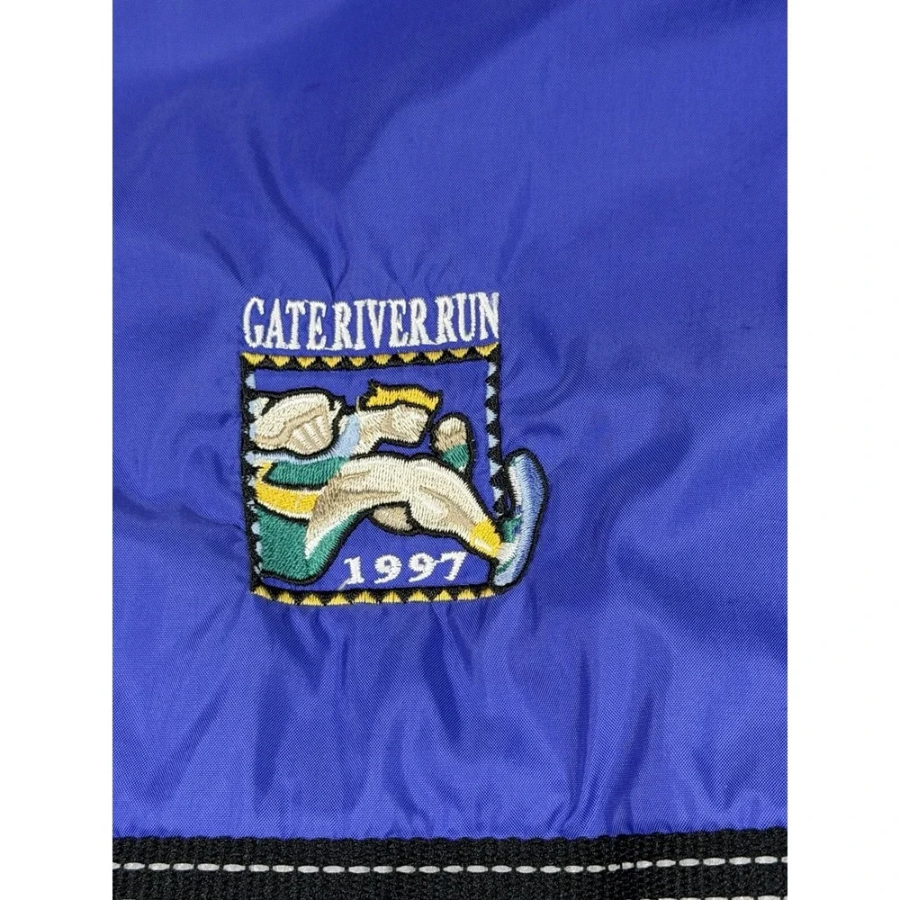 Vintage Adidas Windbreaker Jacket Gateriver Run 1997 Men's Size Large Blue